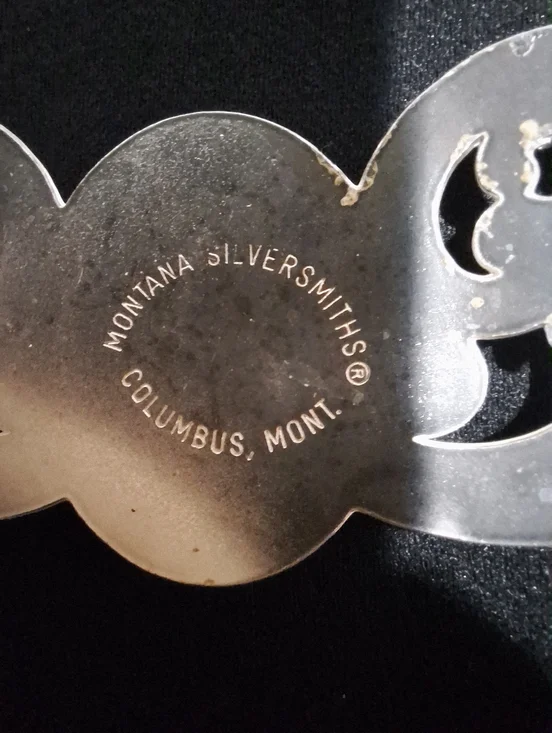 Montana Silversmiths Horse Head Necklace Two Tone Western Scroll Collar - Picture 9 of 12